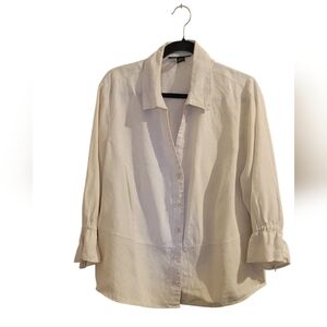 Style And Co Cream Button-Up Shirt Size 22W